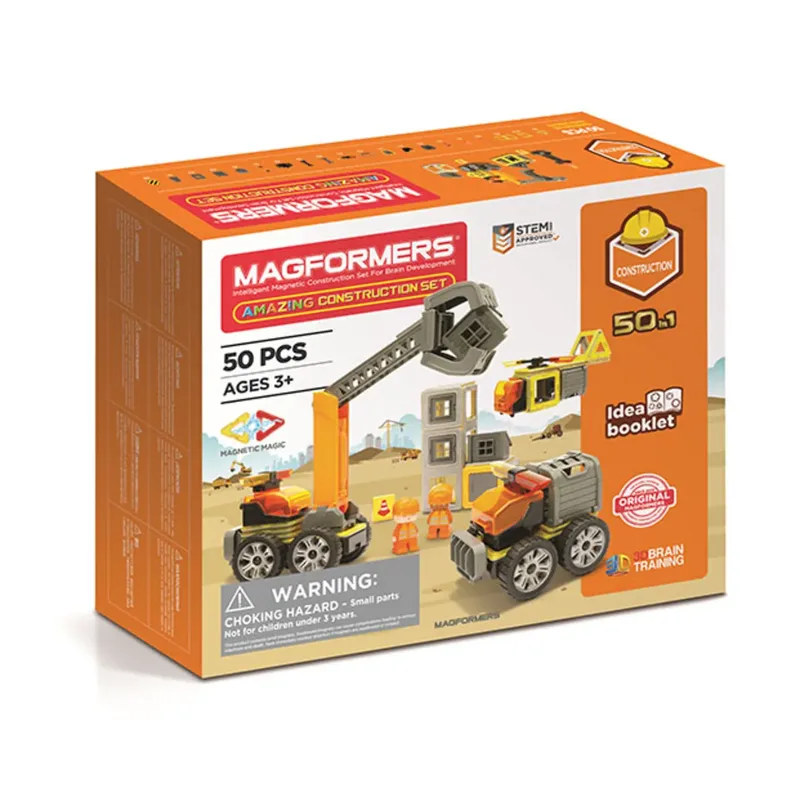 Baufahrzeuge, 50 Teile von Magformers – Produktfoto