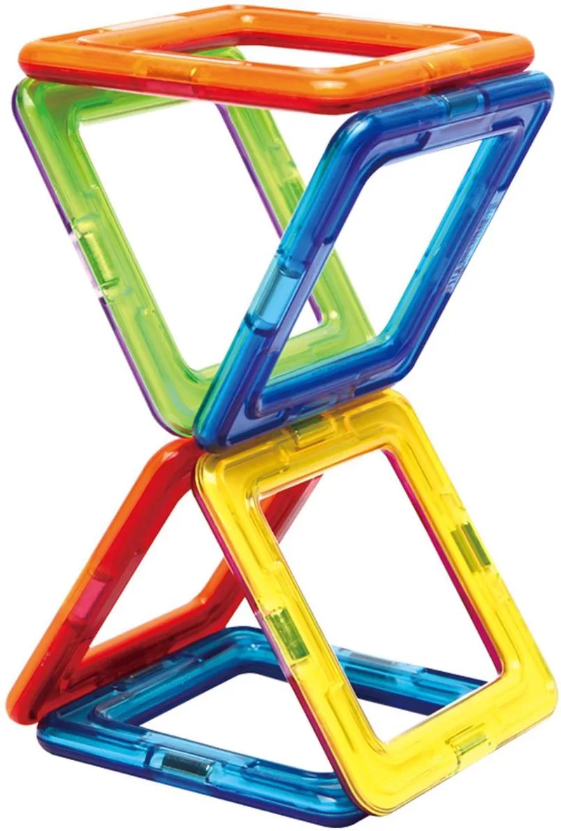 Square Set - 6 Onderdelen - Magnetische Bouwset van Magformers in Multi – productfoto