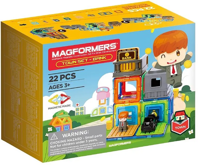 Town set - Bank Set (3103) by Magformers in Multi – product photo