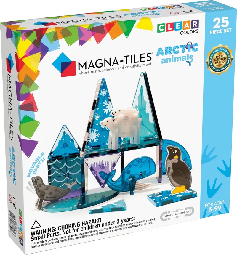 Arctic Animals Noordpool Dieren - Magnetisch Constructiespeelgoed 25 stuks från Magna-Tiles i Meerkleurig – produktbild