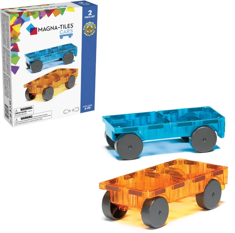 Cars Blauw & 2 Stuks Set de Magna-Tiles en Oranje – photo du produit