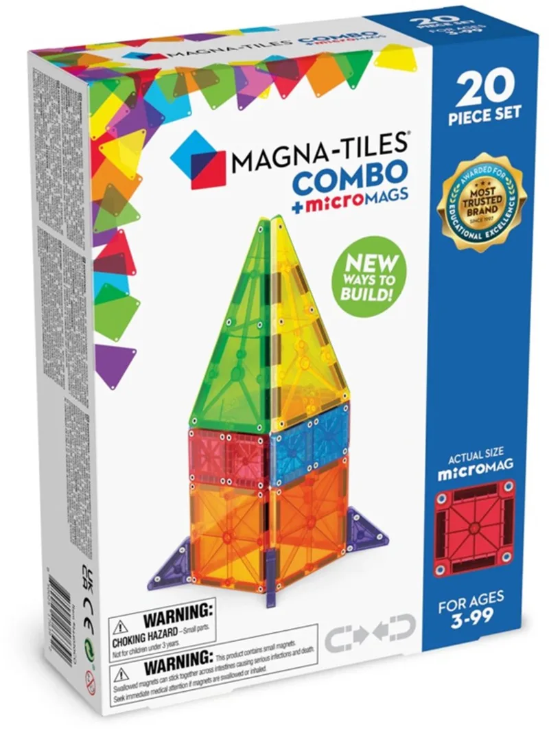 Combo 20 Stuks Set fra Magna-Tiles i Multicolor – produktbillede