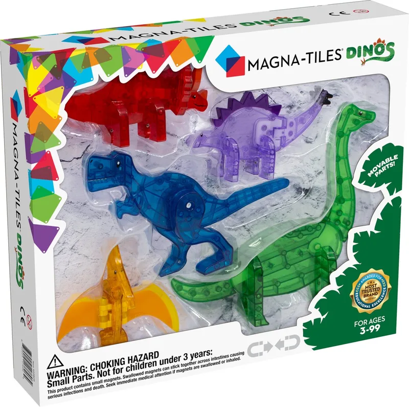 Dino Set - Magnetisch Speelgoed 5 stuks de Magna-Tiles en Multicolor – photo du produit