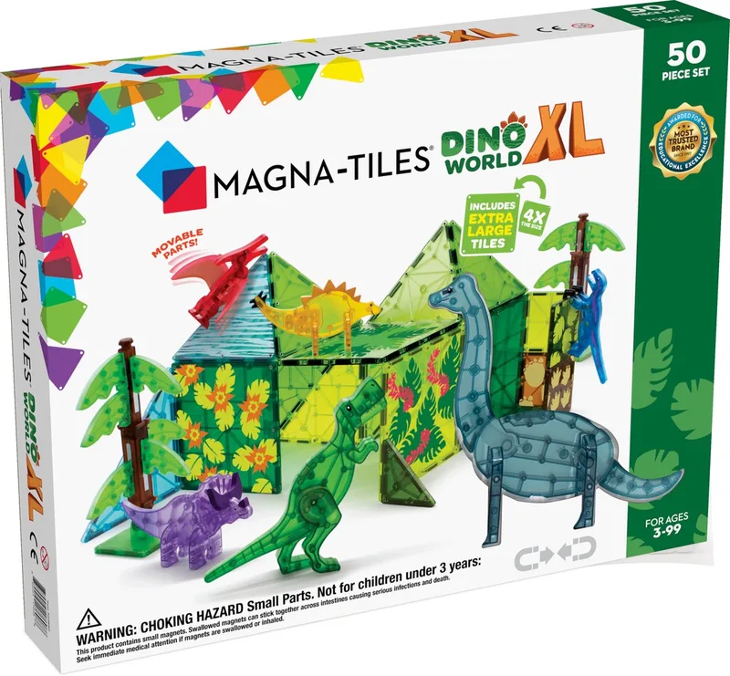 Dino World XL 50 Stuks Set fra Magna-Tiles i Meerkleurig – produktbillede