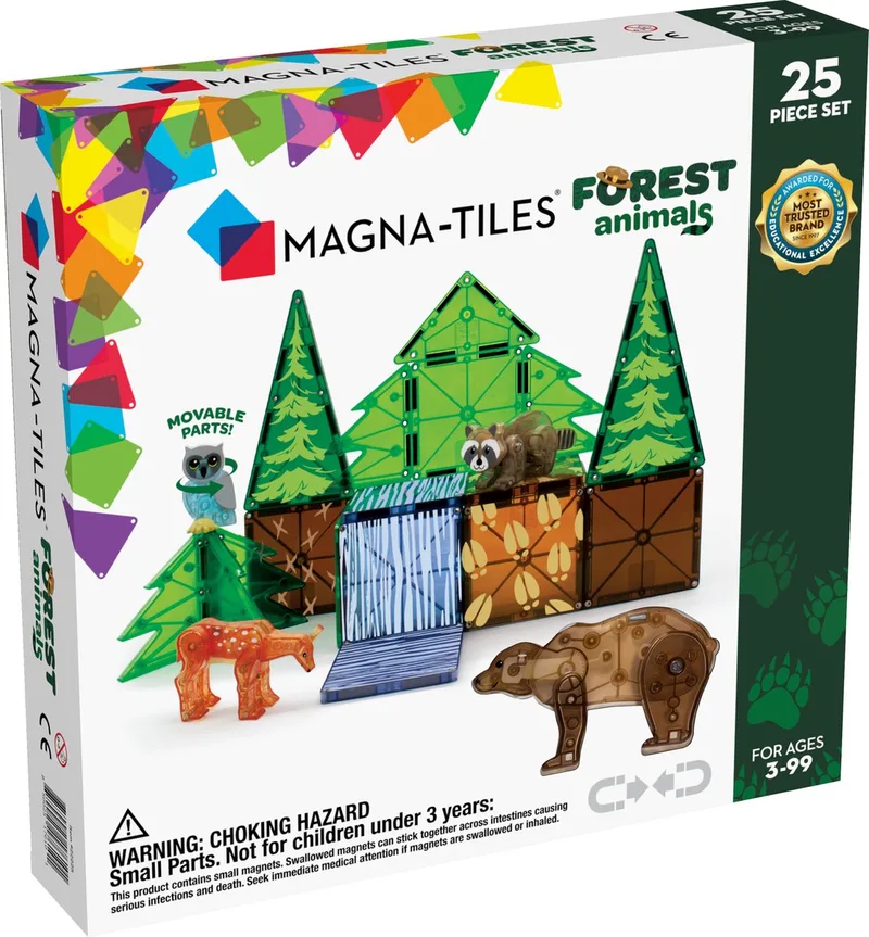 Forest Animals set - Magnetisch Speelgoed 25 stuks by Magna-Tiles in Groen – product photo