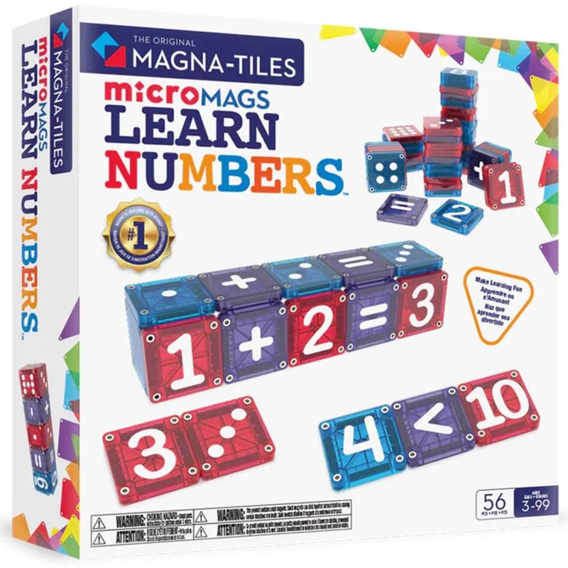 Micro Mags Learn Numbers 56 Stuks Set från Magna-Tiles i Print – produktbild