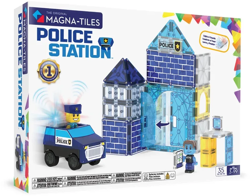 Police Station 35 Stuks Set fra Magna-Tiles i Meerkleurig – produktbillede