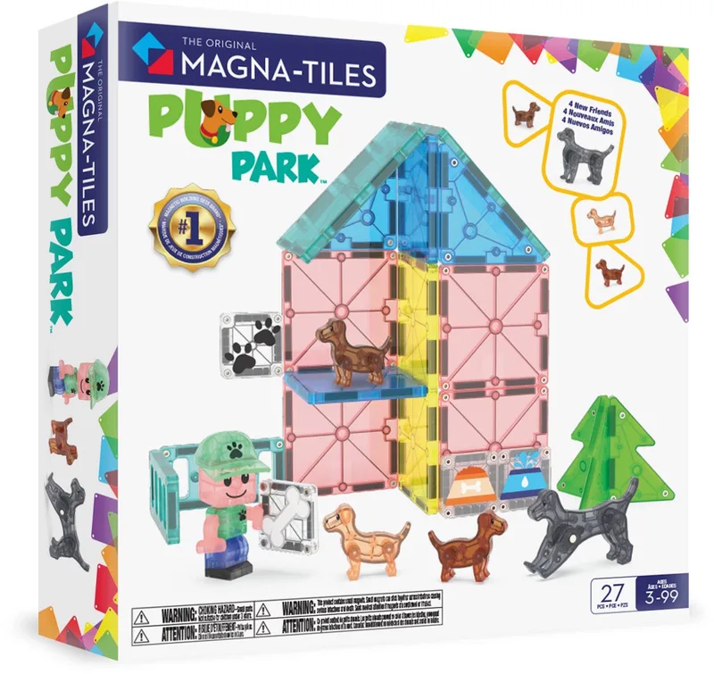 Puppy Park 27 Stuks Set de Magna-Tiles en Print – photo du produit