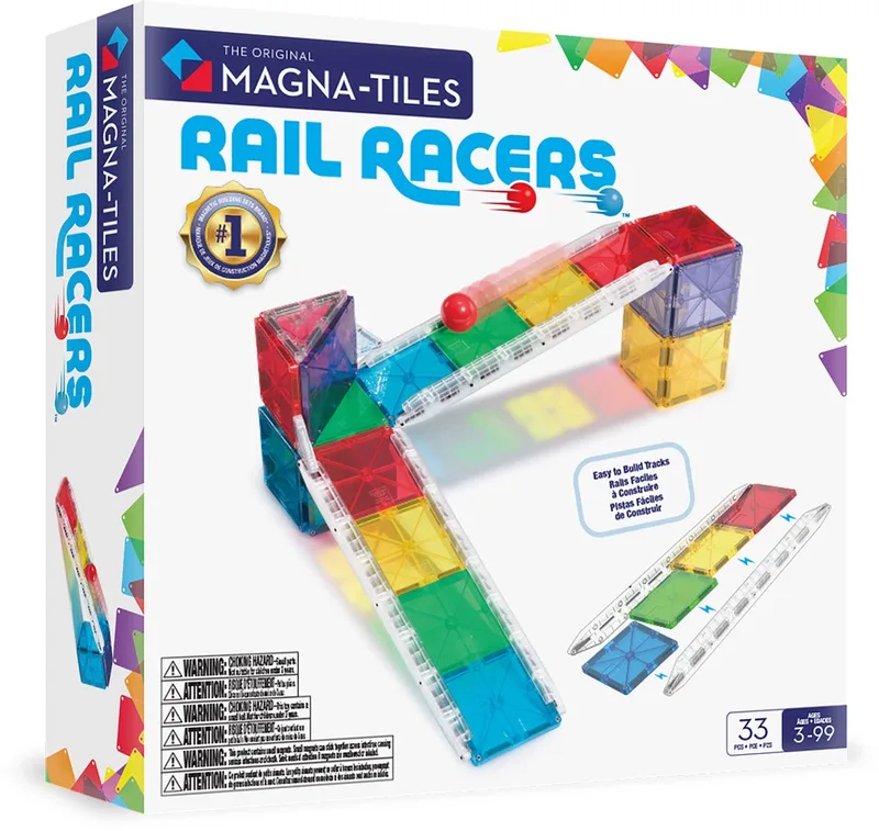 Rail Racers 33 Stuks Set fra Magna-Tiles i Meerkleurig – produktbillede