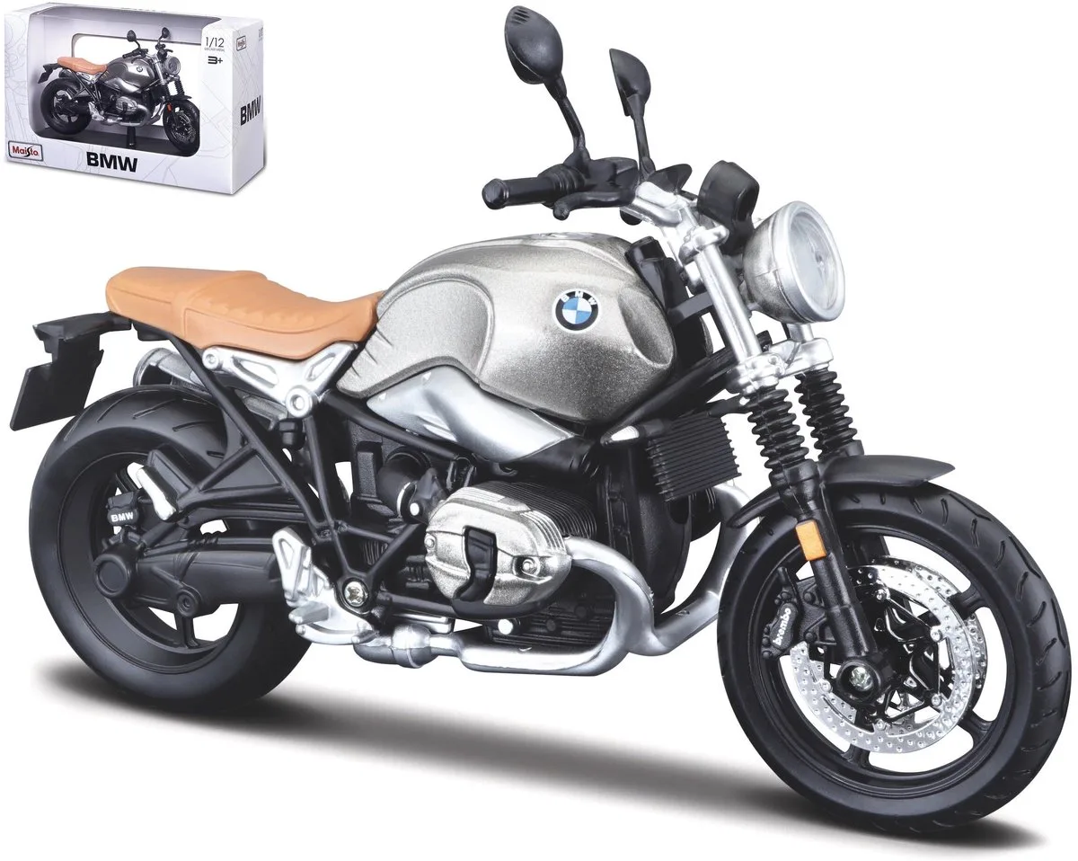 BMW R Nine - Modelauto - Schaal 1:12 de Maisto en Grijs metalic – photo du produit