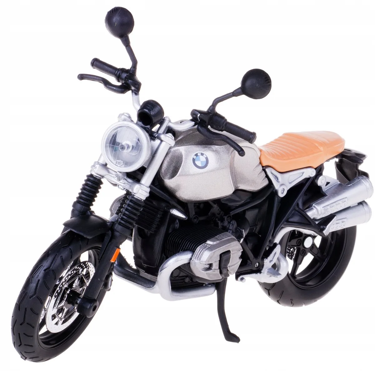 BMW R Nine T Scrambler motorfietsmodel 1:12 fra Maisto i Sølv – produktbillede