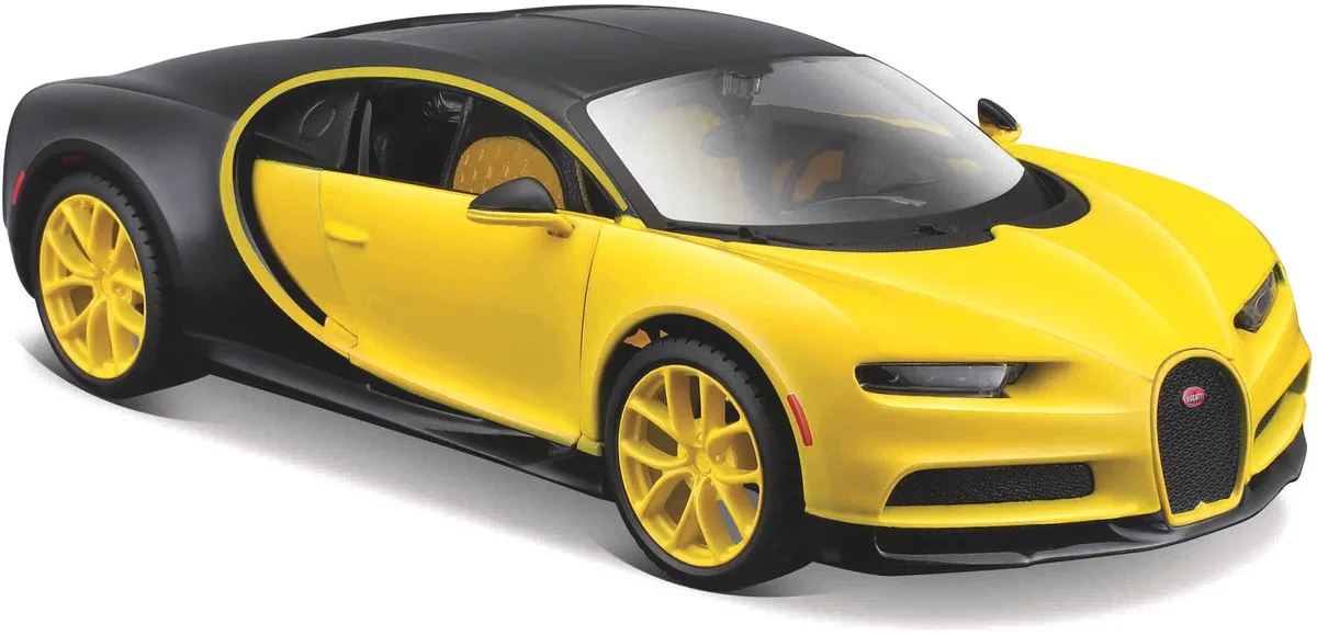 Bugatti Chiron - Modelauto - Schaal 1:24 fra Maisto i Gul, Sort – produktbillede