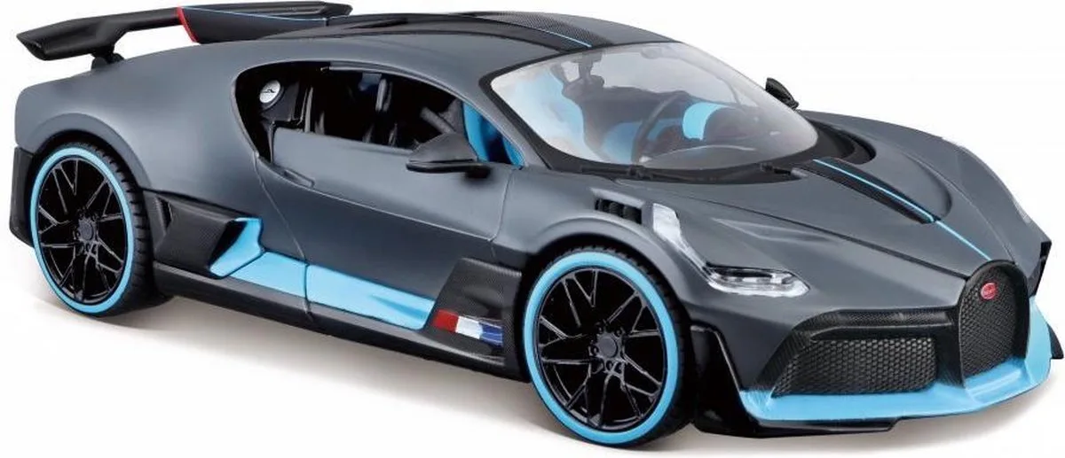 Bugatti DIVO Special Edition (Grijs/Blauw) 1/24 Maisto - Modelauto - Schaalmodel - Model auto - Miniatuurautos - Miniatuur auto från Maisto i Blå – produktbild