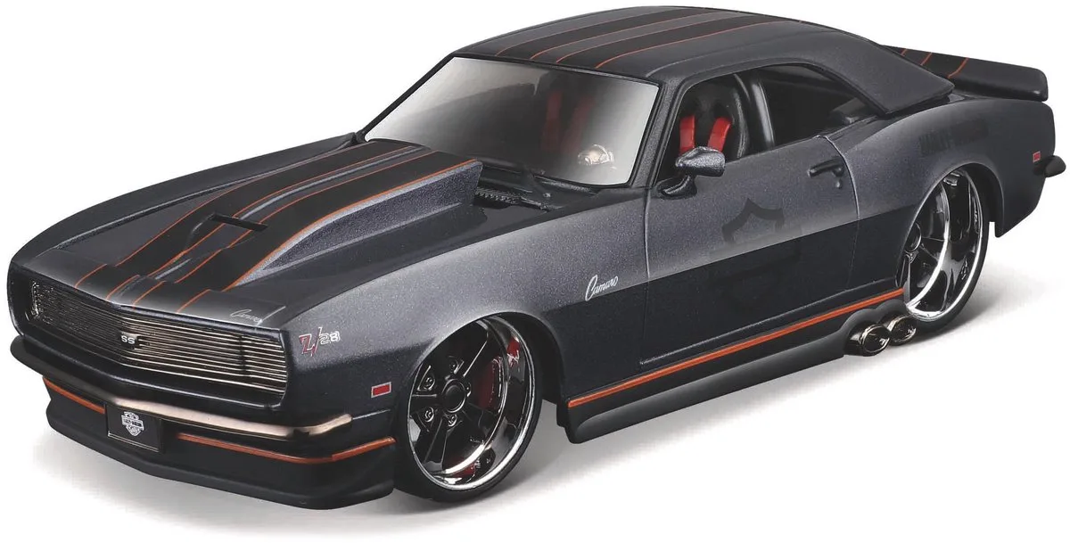Chevrolet Camaro - Modelauto - Schaal 1:24 van Maisto in Donker grijs, Oranje – productfoto