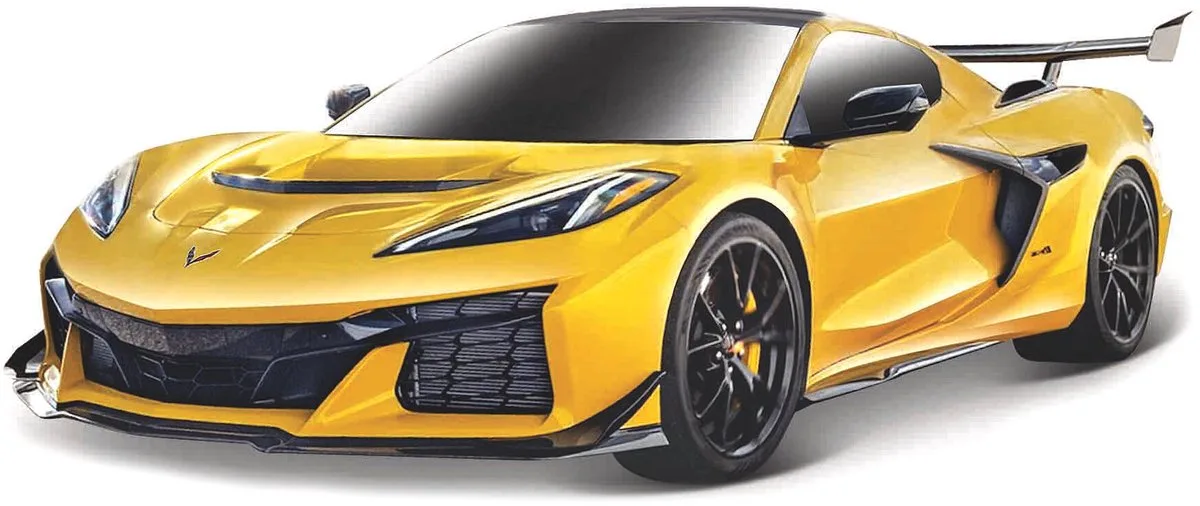 Chevrolet Corvette - Modelauto - Schaal 1:18 van Maisto in Geel, Zwart – productfoto