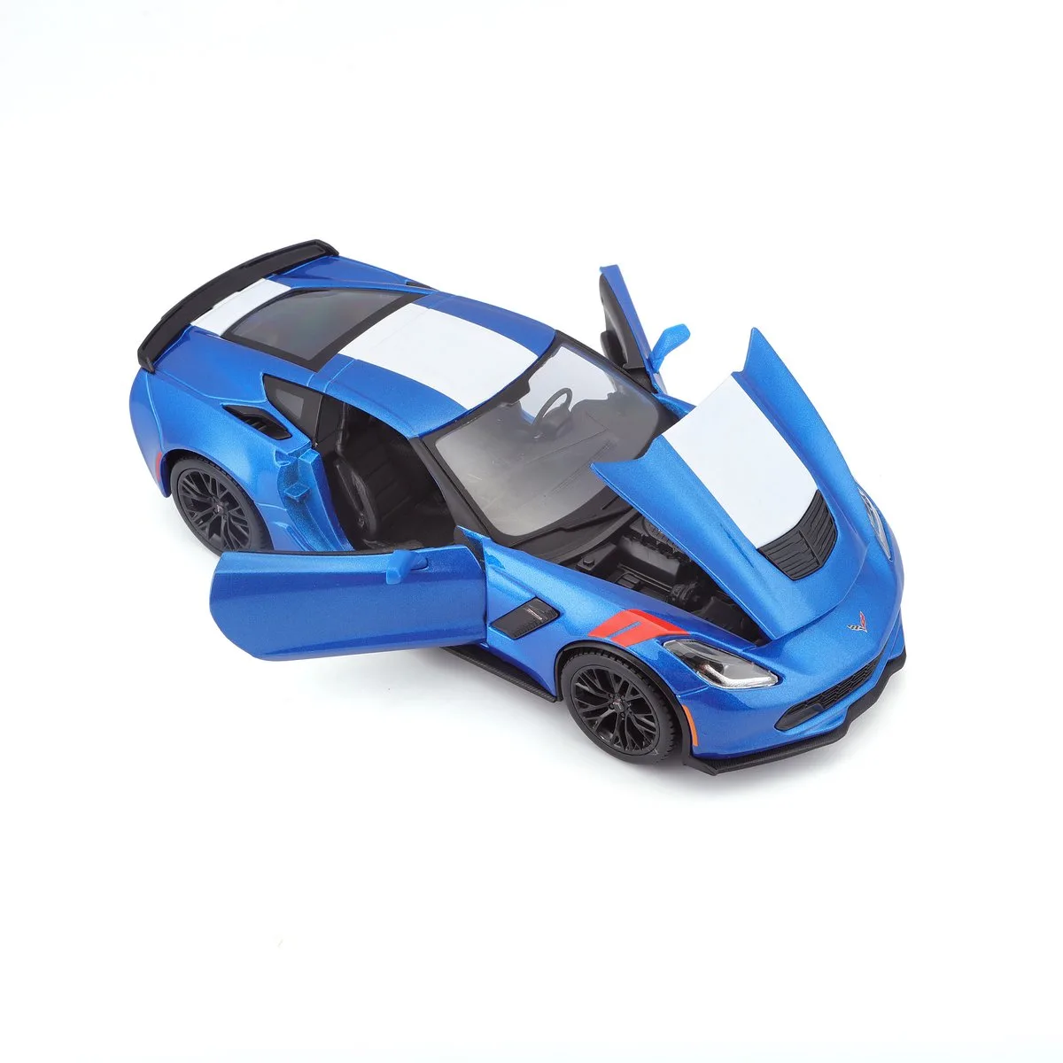 Chevrolet Corvette - Modelauto - Schaal 1:24 van Maisto in Blauw, Wit, Rood – productfoto
