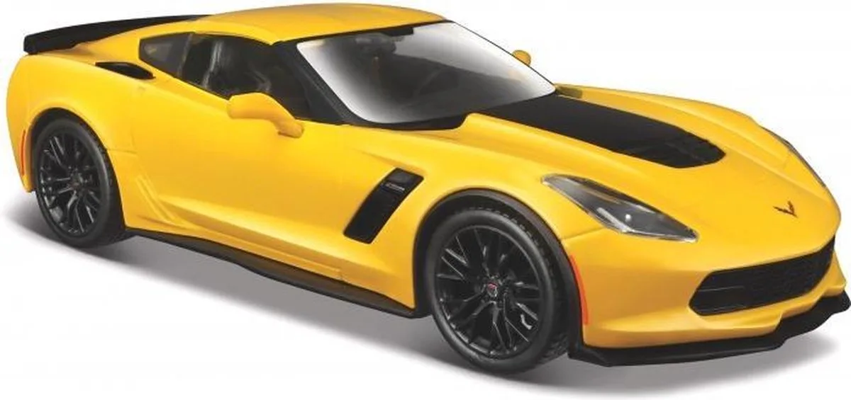 Chevrolet Corvette - Modelauto - Schaal 1:24 van Maisto in Geel, Zwart – productfoto