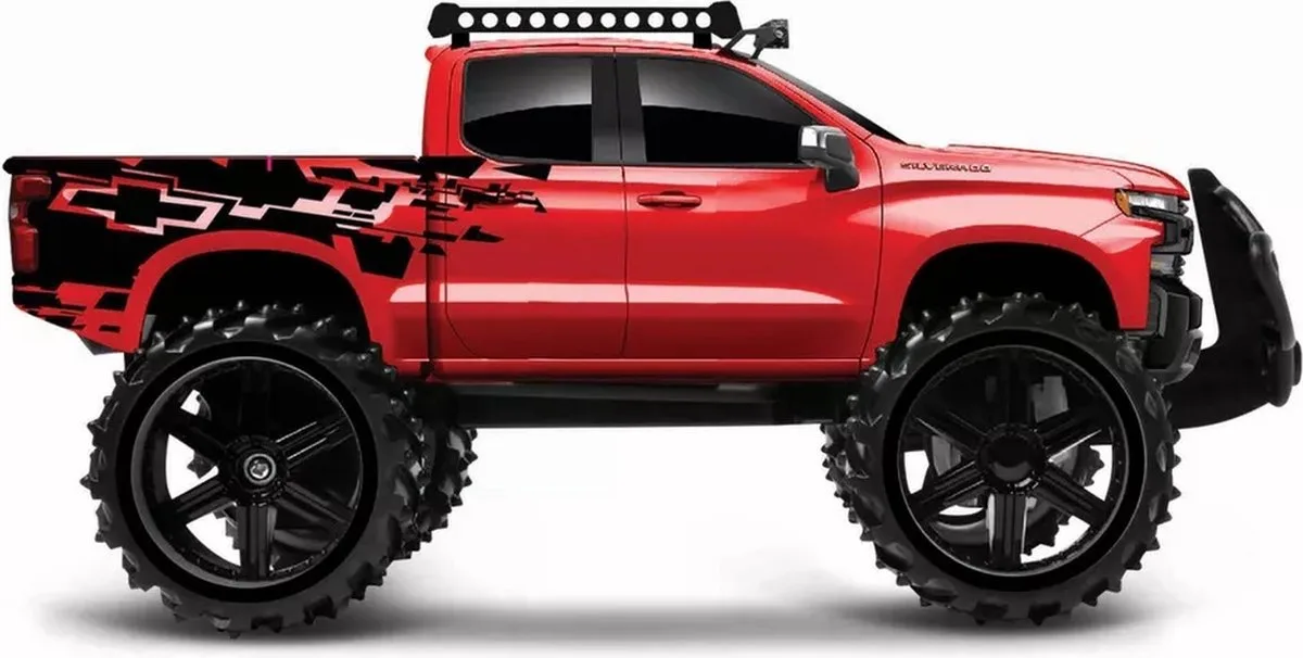 Chevrolet Silverado 2019 2.4MHz RC (w/o batteries) 1:12 Rood/Zwart de Maisto en Rouge – photo du produit