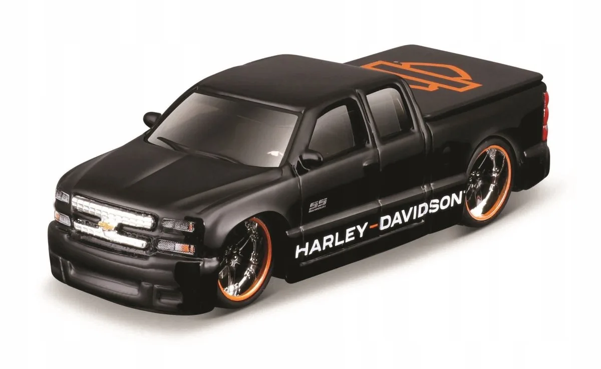 Chevrolet Silverado SS Harley-Davidson 1/64 Metaal från Maisto i Svart – produktbild