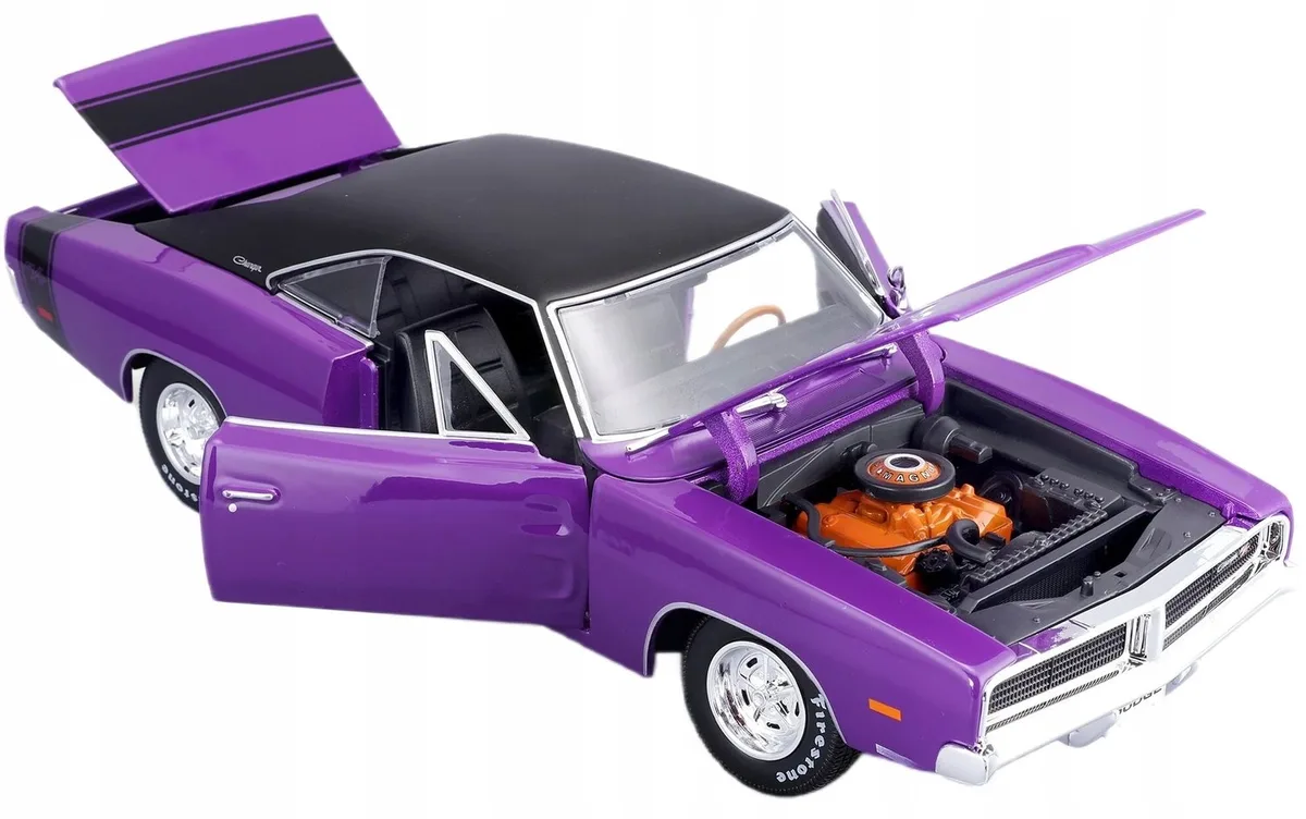 Dodge Charger R/T 1969 Modelauto 1:18 Paars von Maisto – Produktfoto