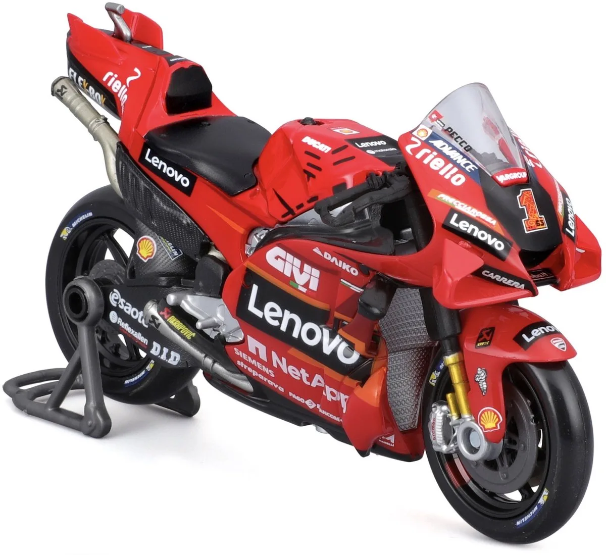 Ducati Desmosedici GP #1 2023 - 1:18 van Maisto in Rood, Zwart – productfoto