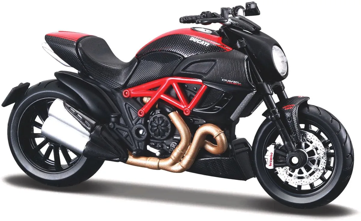 Ducati Diavel - Modelauto - Schaal 1:18 från Maisto i Röd, Svart – produktbild