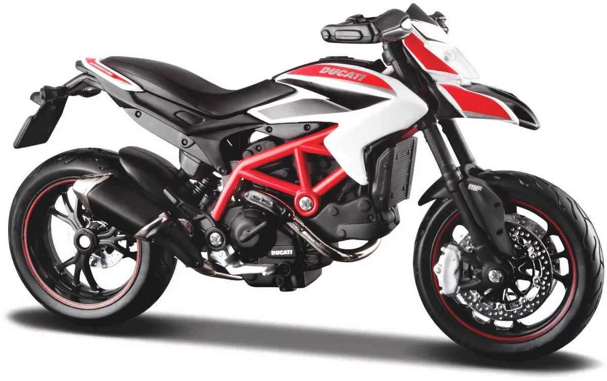 Ducati Hypermotard - Modelauto - Schaal 1:18 von Maisto in Weiß, Schwarz, Rot – Produktfoto