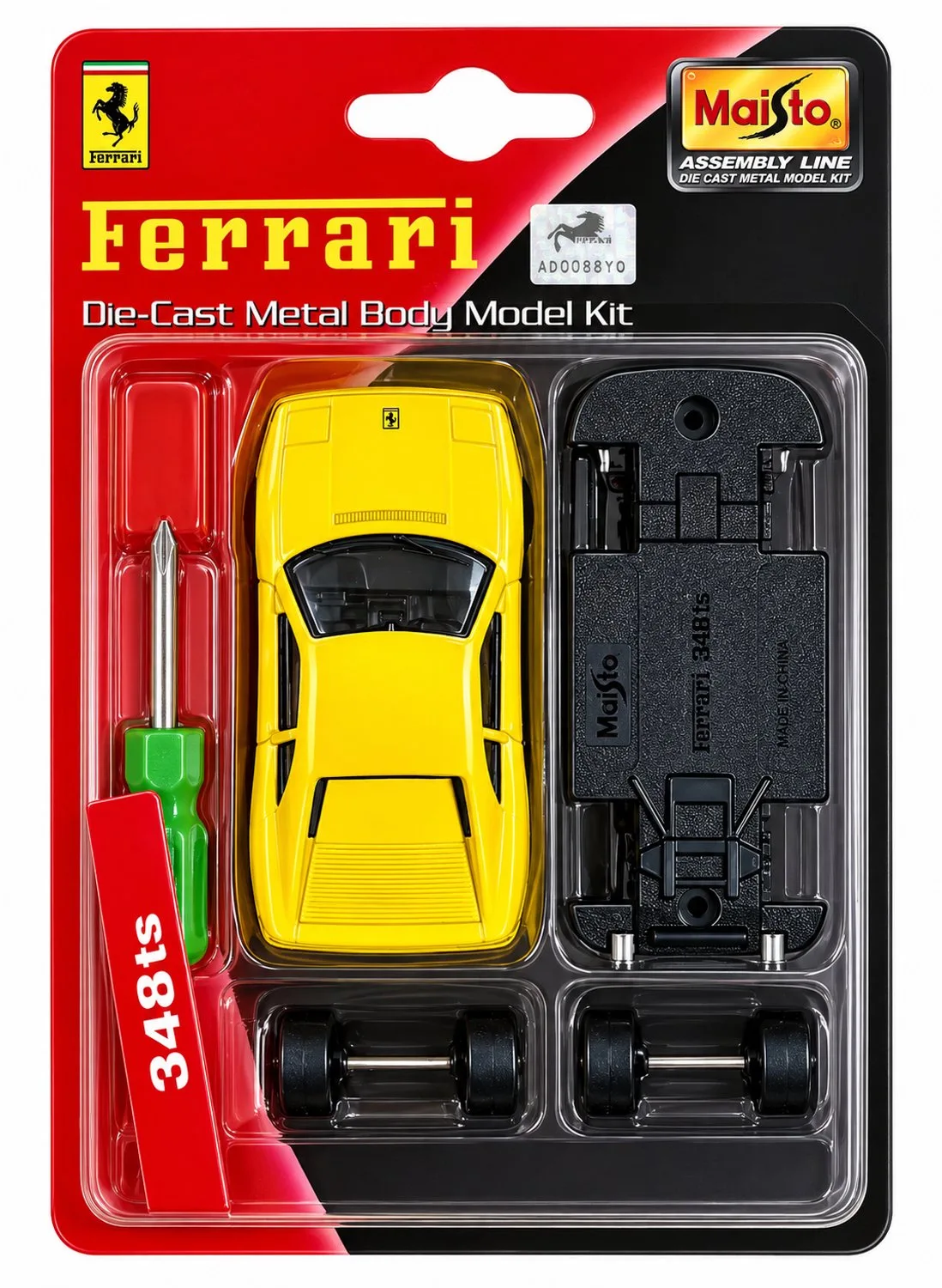 Ferrari - Die Cast metal body Model Kit - Model Kit - 348ts von Maisto in Gelb – Produktfoto