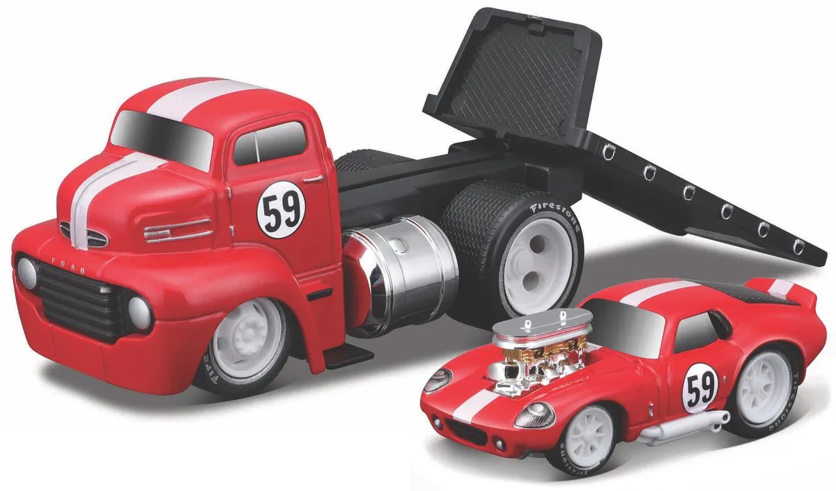 Ford Coe - Modelauto - Schaal 1:64 van Maisto in Rood – productfoto
