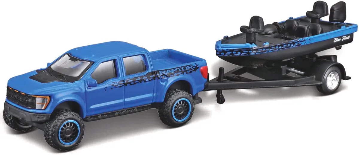 Ford F-150 - Modelauto - Schaal 1:64 van Maisto in Blauw, Zwart – productfoto