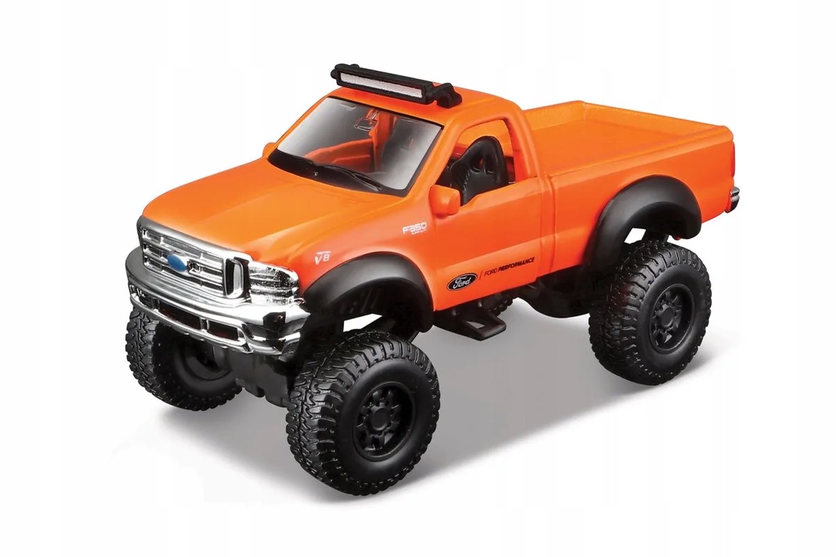 Ford F-350 Super Duty 1999 4x4 Rebels Oranje Metaal 11.4cm de Maisto – photo du produit