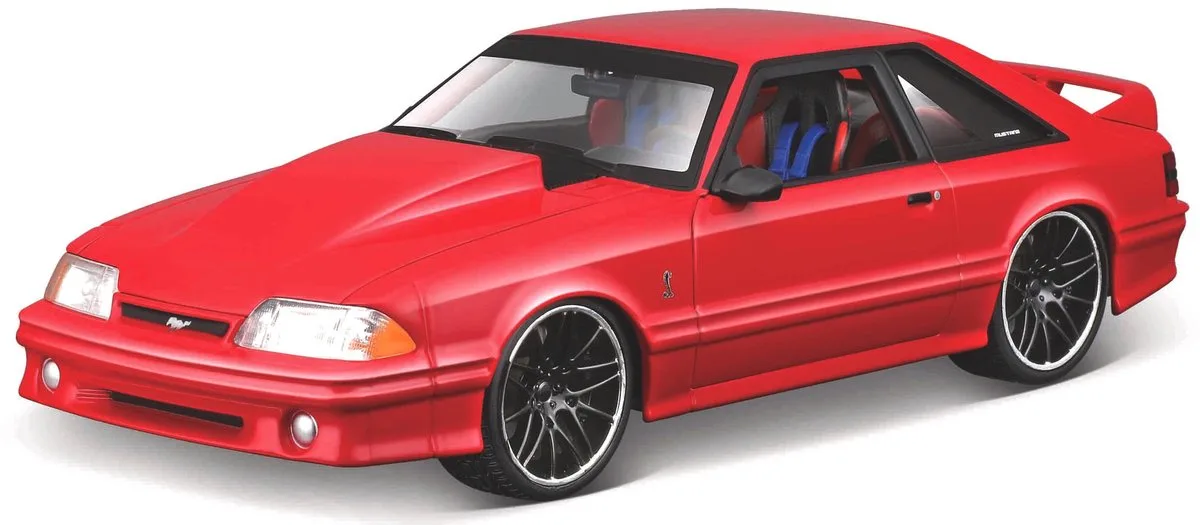 Ford Mustang - Modelauto - Schaal 1:24 fra Maisto i Rød – produktbillede
