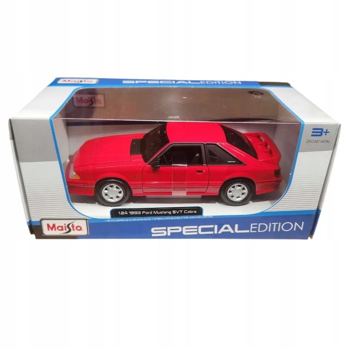 Ford Mustang SVT Cobra 1993 Rood 1/24 Model Auto fra Maisto – produktbillede