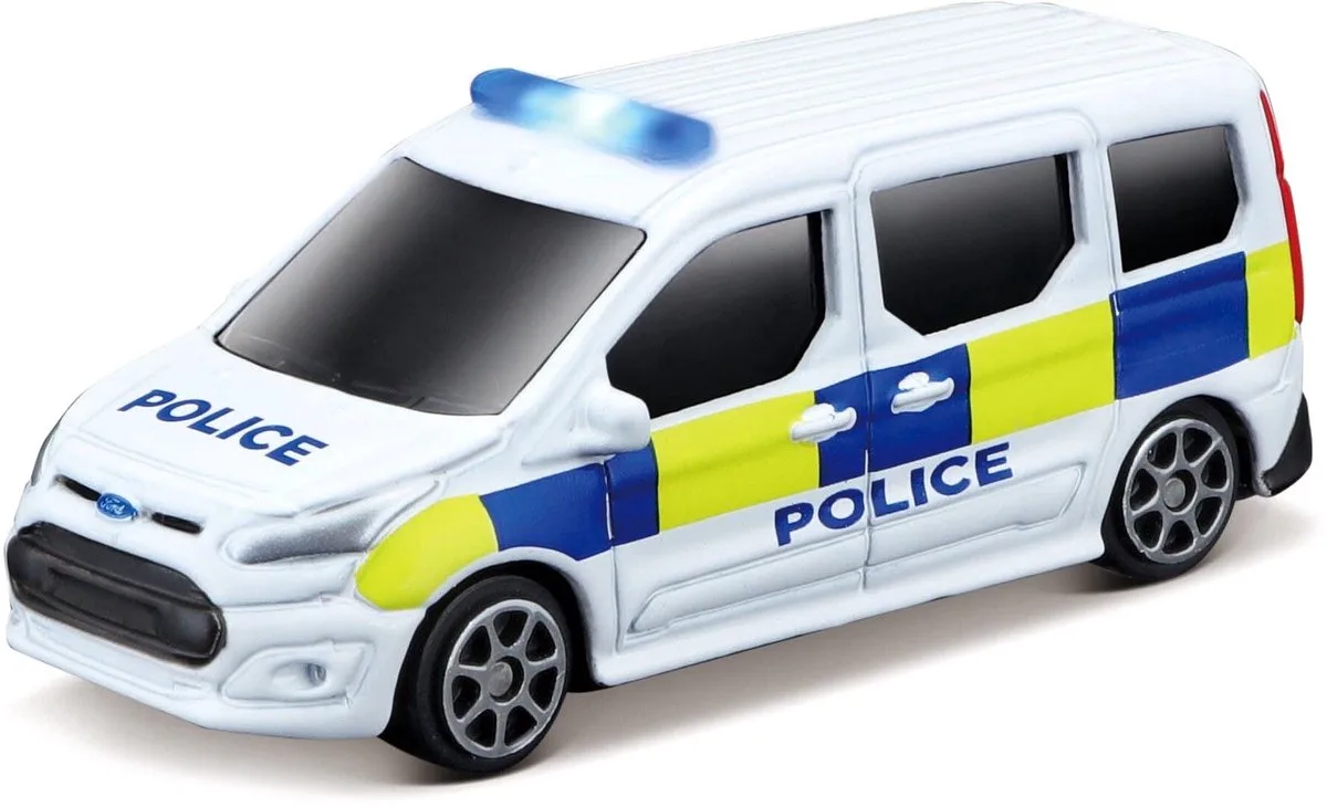 Ford Transit - Modelauto - Schaal 3" de Maisto en Blanc, Bleu, Jaune – photo du produit