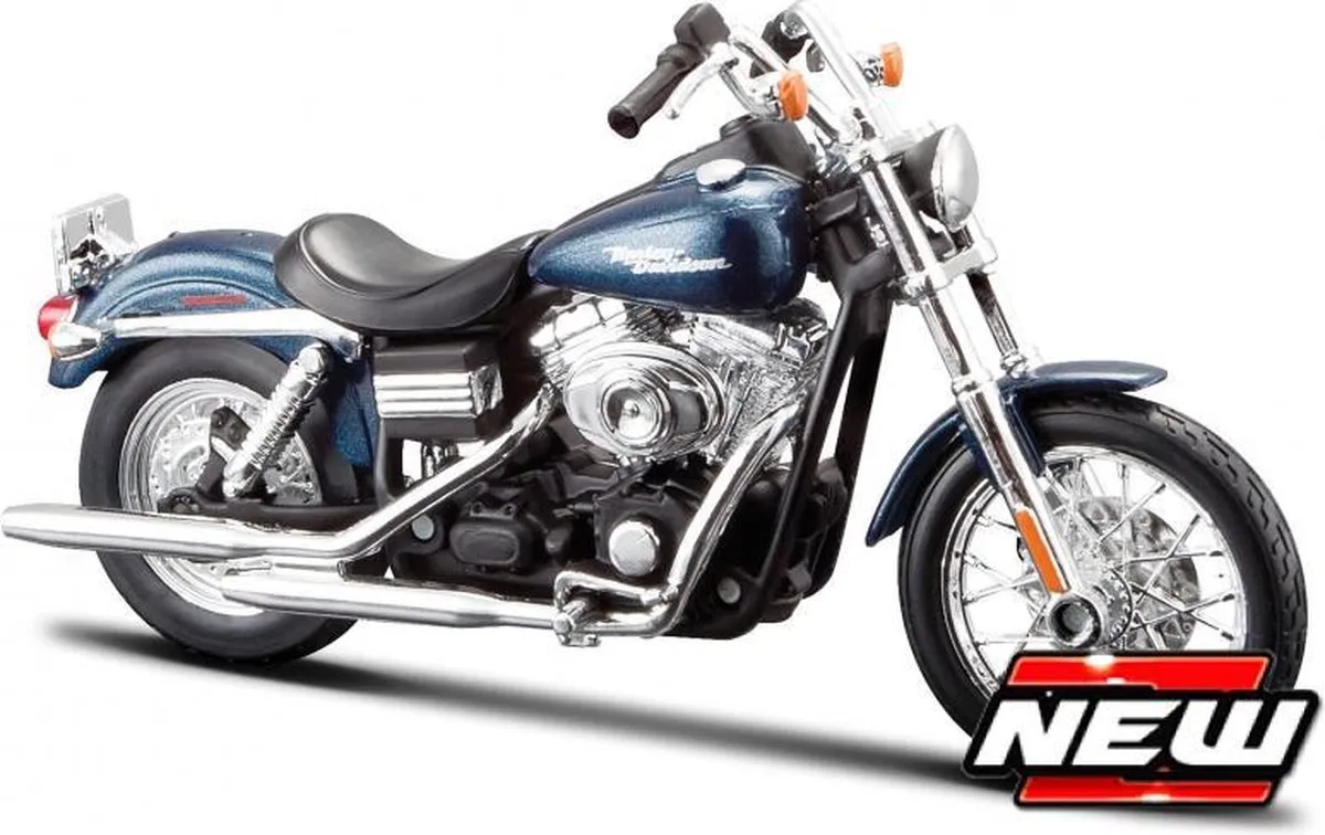 HARLEY-DAVIDSON 2006 FXDBI DYNA STREET BOB schaal 1:18 de Maisto en Bleu – photo du produit