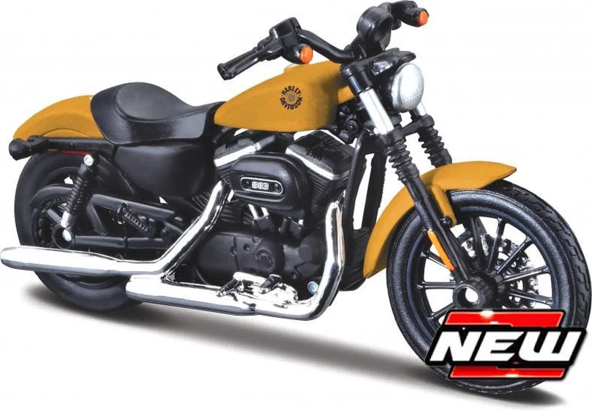 Harley Davidson Sportster Iron 883 2014 Geel/Bla van Maisto in Meerkleurig – productfoto