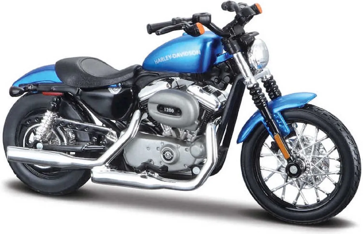 Harley Davidson XL1200N NightSter Blauw de Maisto en Multicolore – photo du produit
