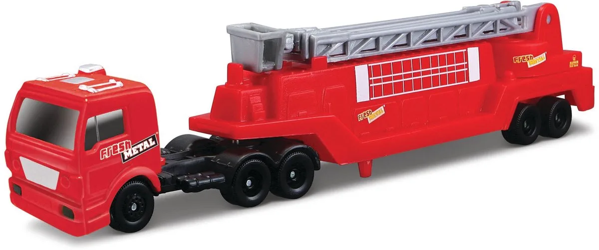 Highway Haulers Vrachtwagen met Ladder - 20cm de Maisto en Rouge – photo du produit