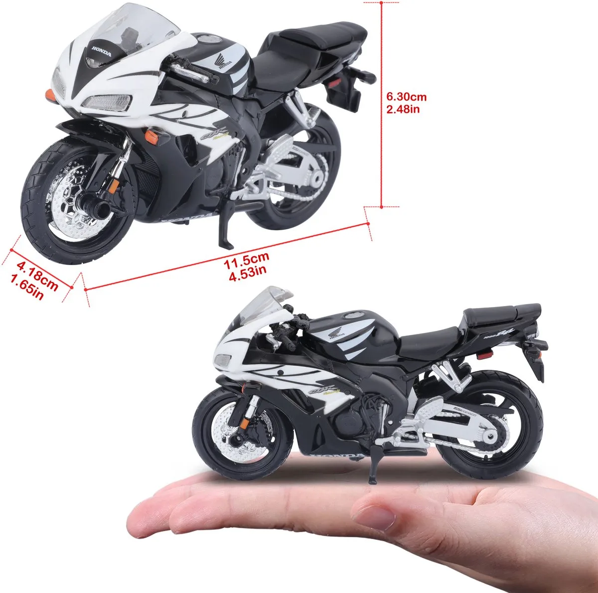 Honda Cbr1000Rr - Modelauto - Schaal 1:18 van Maisto in Zwart, Wit – productfoto