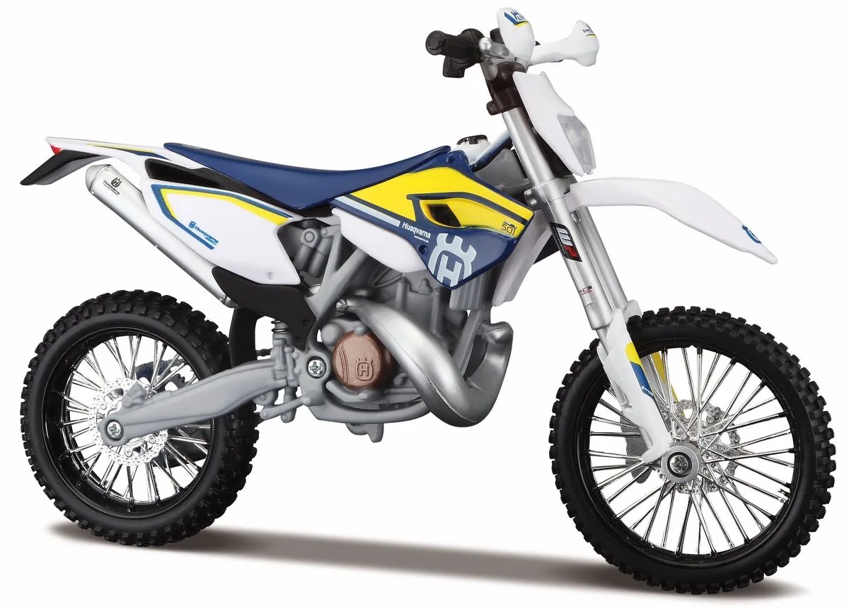 Husqvarna Fe501 - Modelauto - Schaal 1:12 de Maisto en Blanc, Bleu, Jaune – photo du produit