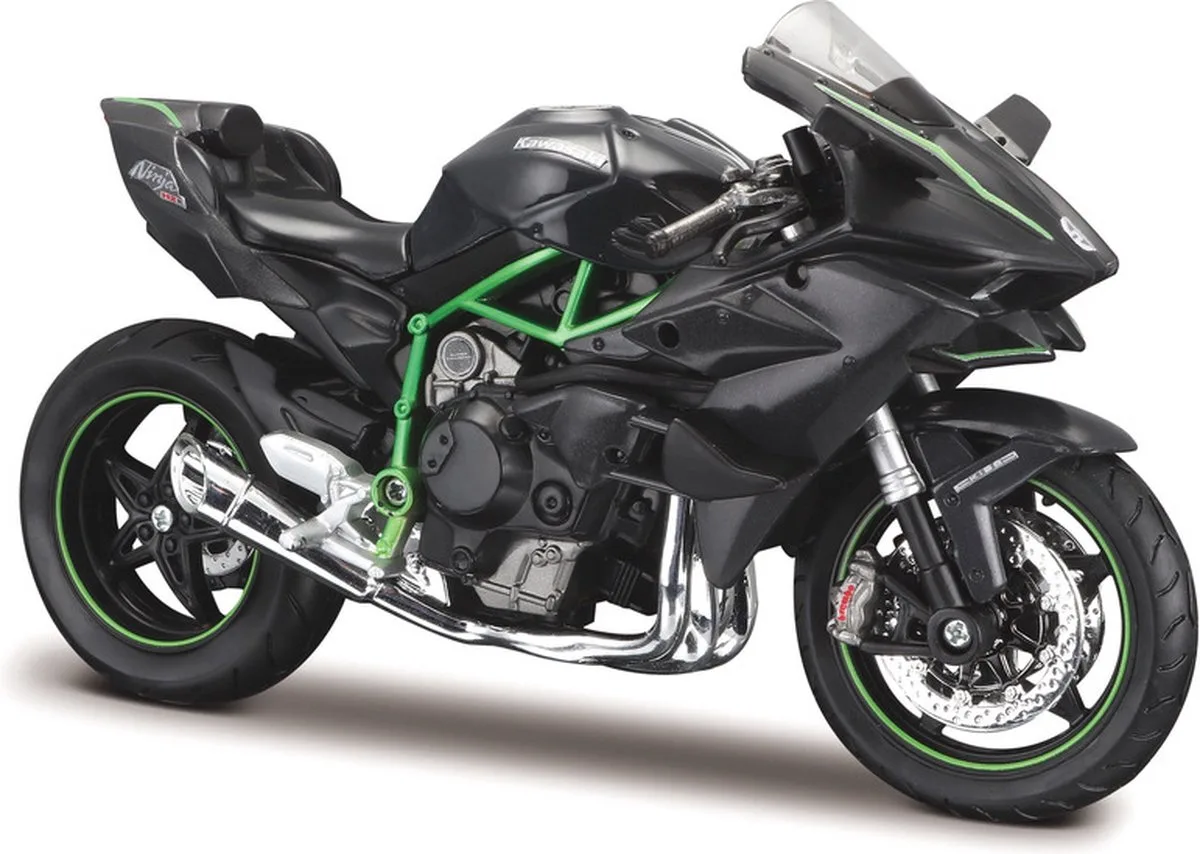 Kawasaki H2 R NINJA - schaalmodel motor voor verzamelaars - 1:12 de Maisto en Noir – photo du produit