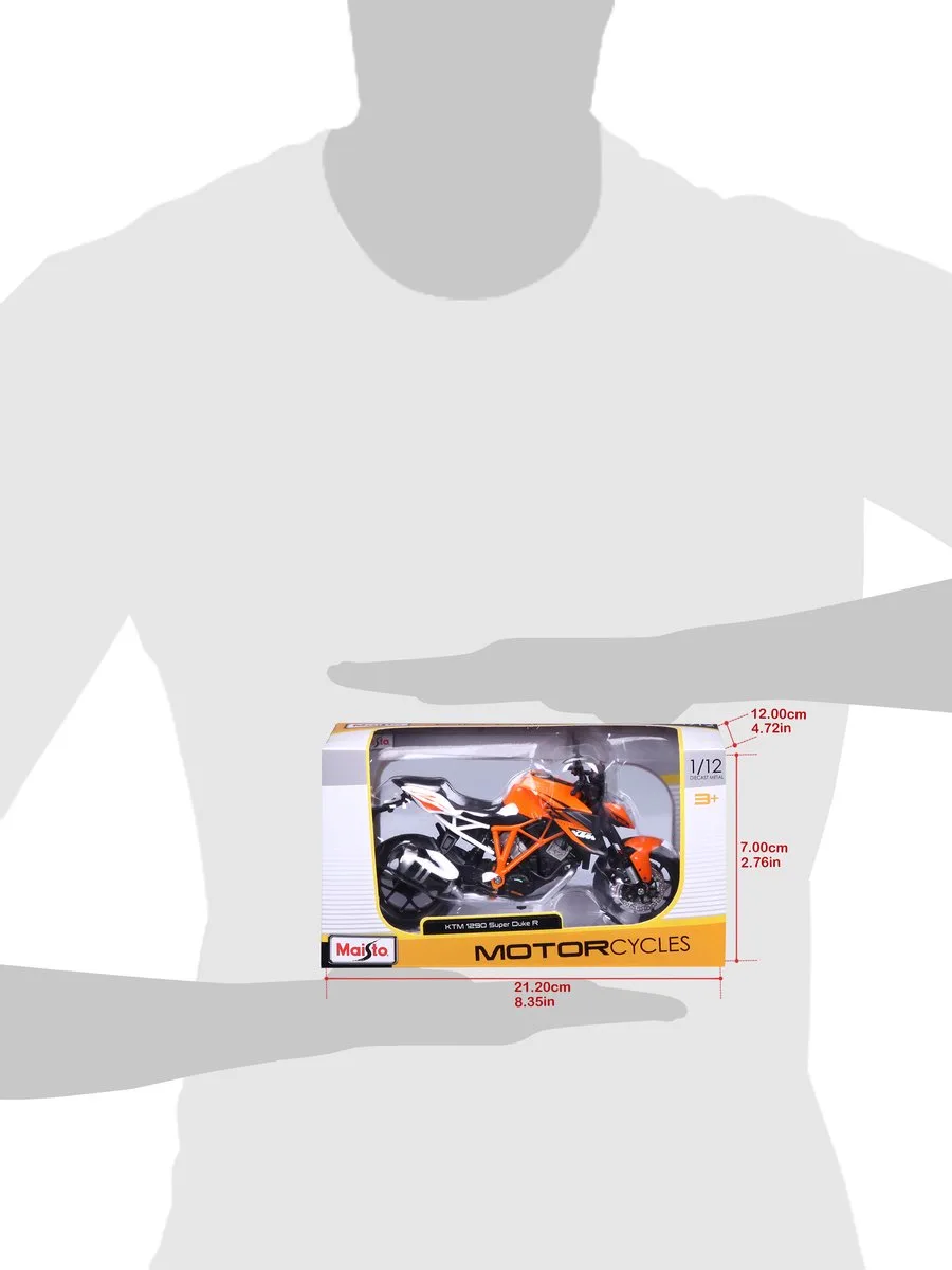 KTM 1290 - Modelauto - Schaal 1:12 de Maisto en Orange, Noir, Blanc – photo du produit