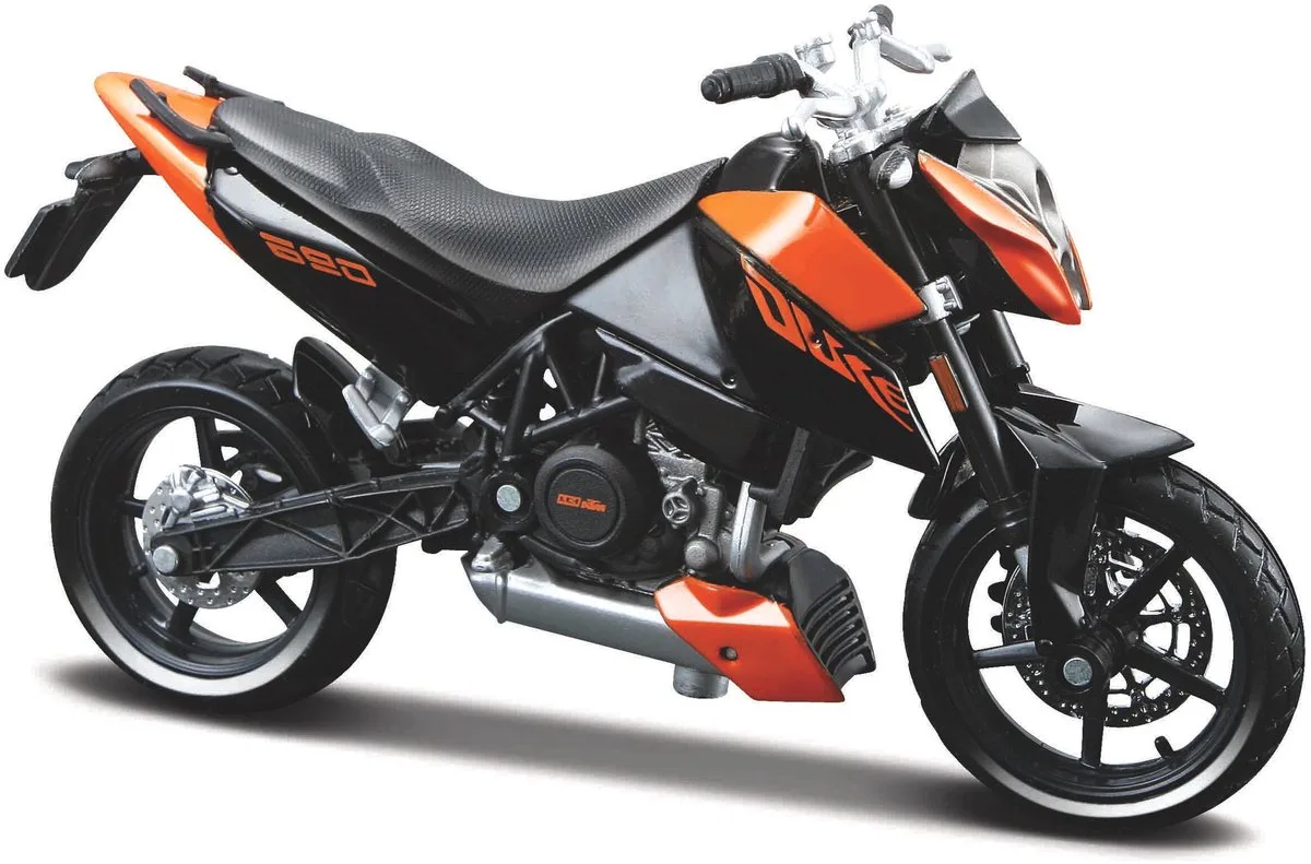 KTM 690 Duke 3 - Modelauto - Schaal 1:18 fra Maisto i Sort, Orange – produktbillede