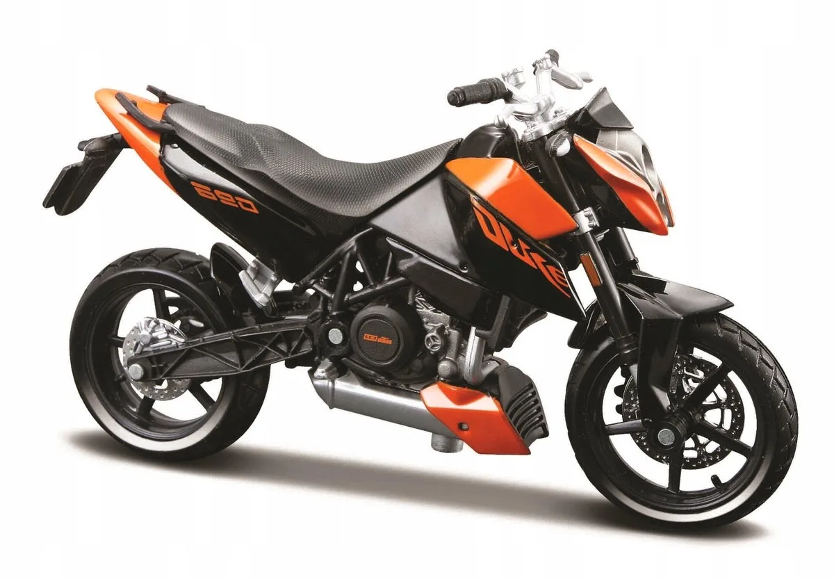 KTM 690 Duke Motorfiets Model 1/18 - Zwart fra Maisto i Orange – produktbillede