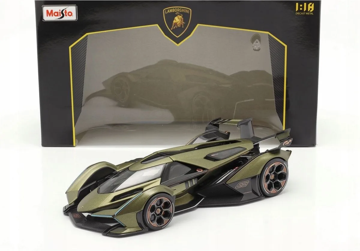 Lamborghini V12 Vision Gran Turismo - 1:18 de Maisto en Matgroen, Noir – photo du produit
