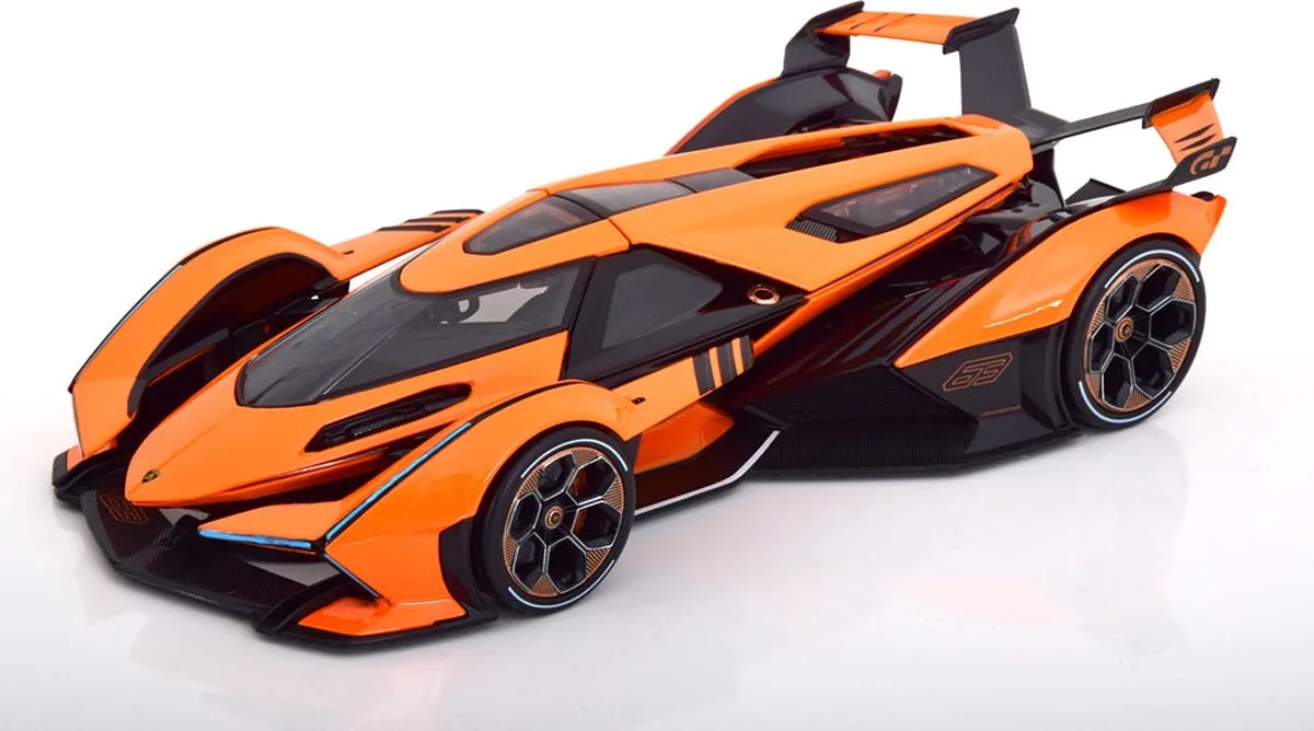 Lamborghini V12 Vision Grand Turismo - 2021 - 1:18 van Maisto in Zwart – productfoto