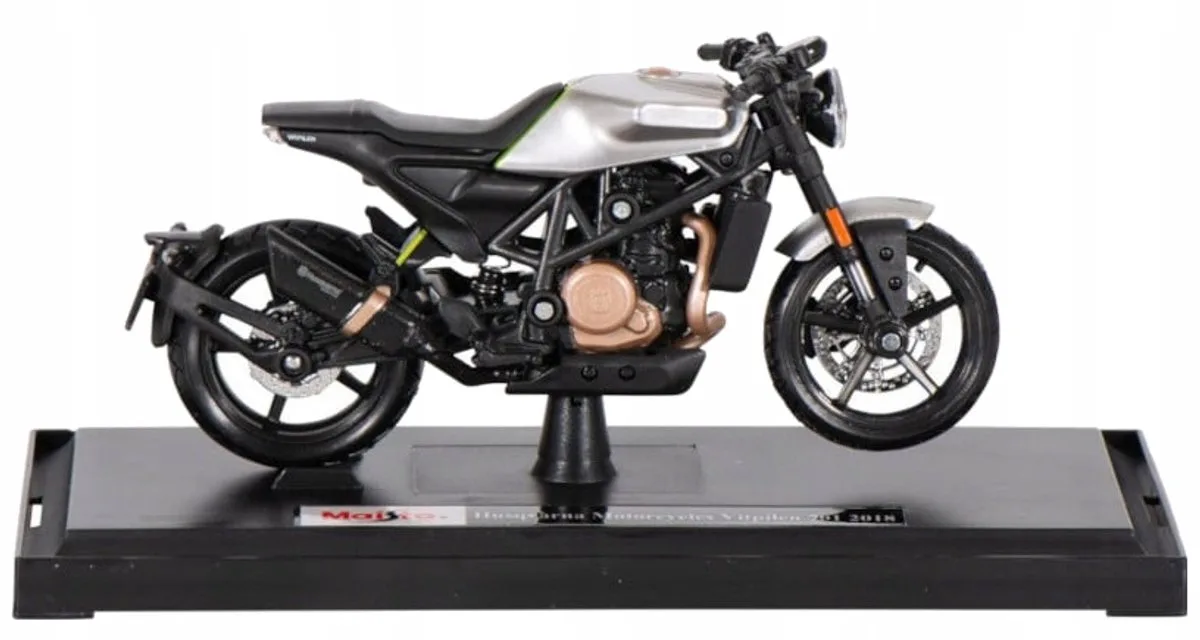 Maisto 1:18 Husqvarna Vitpilen 701 Engine Model 2018 - Verzamelaar de Maisto en Noir – photo du produit