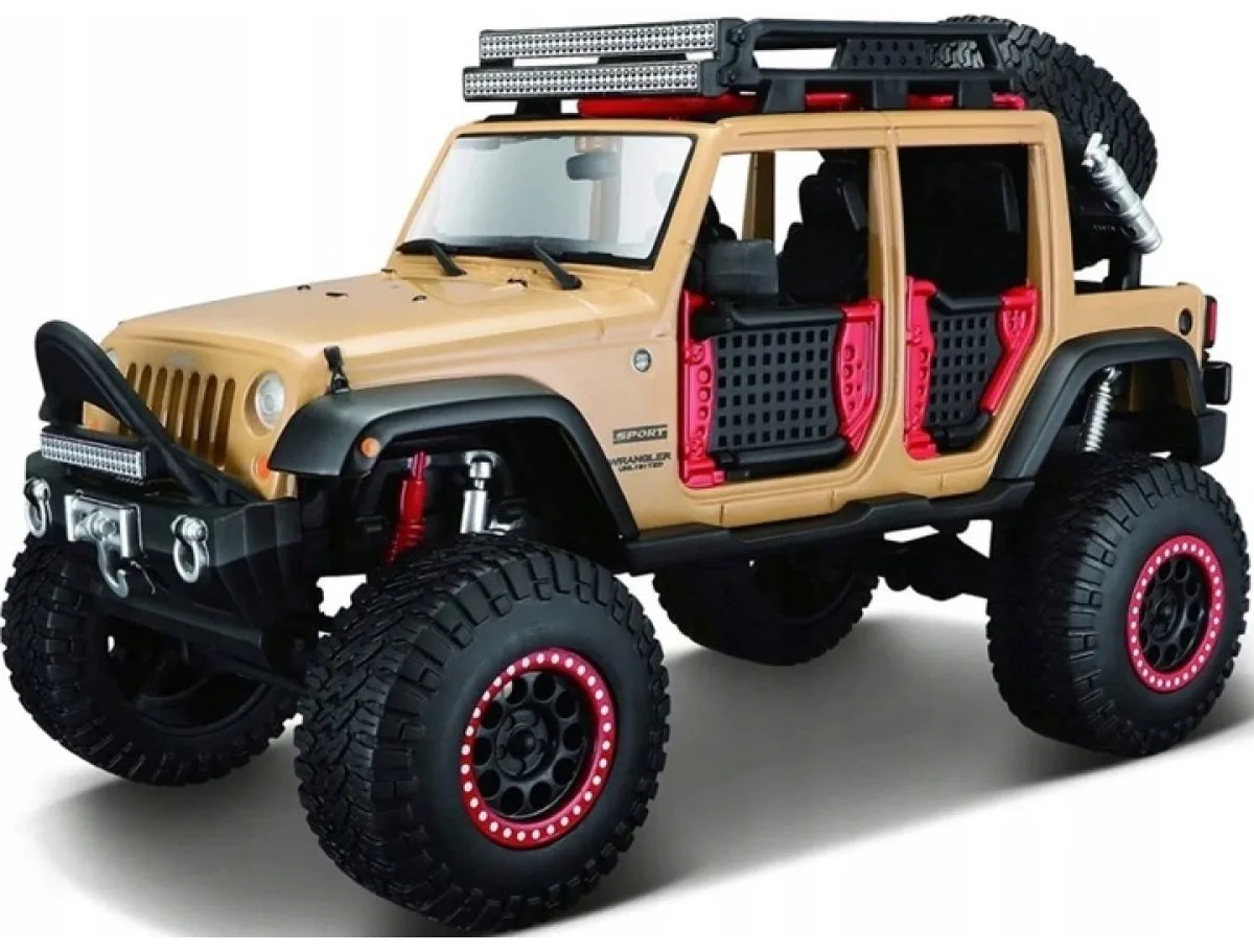 Maisto 1:24 Jeep Wrangler Onbeperkte off-road modelauto de Maisto en Noir – photo du produit