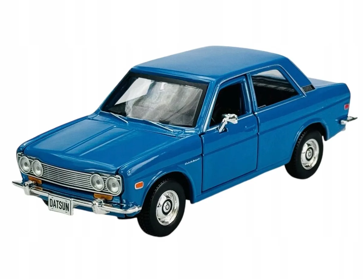 Maisto 1971 Datsun 510 Metaal Model 1:24 - Nieuw de Maisto en Bleu – photo du produit