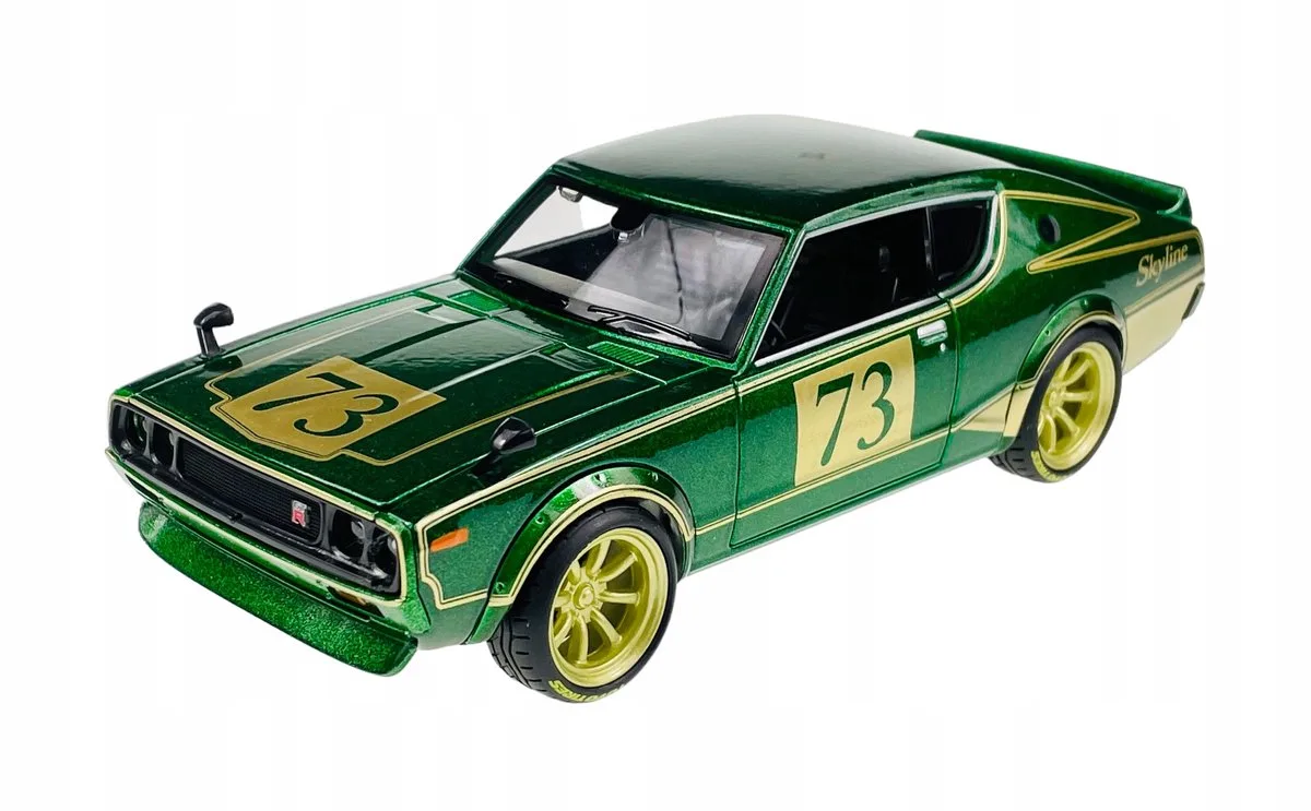 Maisto 1973 Nissan Skyline 2000 GT-R KPGC110 Groen 1:24 Metaal de Maisto en Vert – photo du produit
